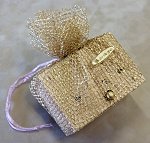 Music Box in Gold Mesh Bag<br>S1885 Maids Milking 